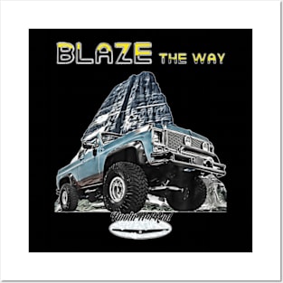 Blazer lifted Square body Truck Posters and Art